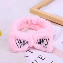 Hair Wrap Women Sweatband 1pc Flannel Bow Headband For Women, Wide Solid Color Hairband Hair Accessories Beauty & Casual Occasions For Hair Bands Autumn Accessories Fall Winter For Vacation Outfits Woman Elegant Scarf Women Bandana Soft Headwrap - Dusty Pink - View 23