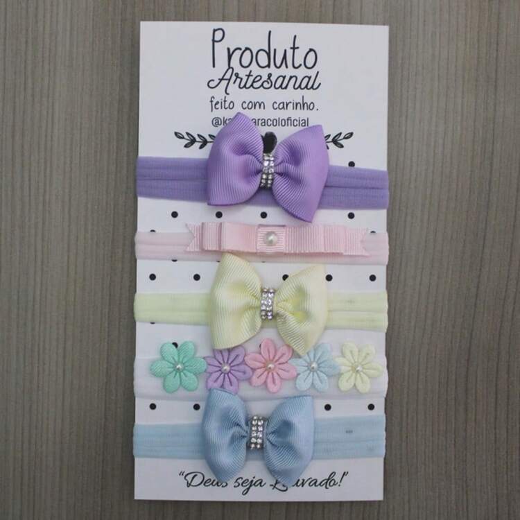 Promotion Hair Accessory Kit For Baby Girls Charming Colors - 紮染 - 查看 1