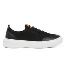 Men's Casual Sneakers Easy-To-Fit Low-Cut Modern Flat Sole Fashion Modern Nylon Soft Lightweight Comfortable - 黑與白 - 查看 7