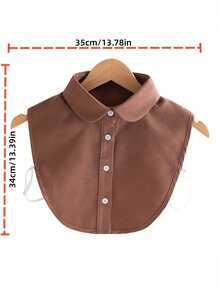 Áo sơ mi nữ màu nâu cổ rời kiểu retro - Phong cách cổ điển, ấm áp và thời trang, thích hợp để mặc nhiều lớp, làm từ chất liệu polyester, nên giặt tay hoặc giặt khô, trang phục thường ngày, áo sơ mi kiểu retro, vải polyester, cổ áo rời dành cho nữ, cổ áo có thể điều chỉnh, vai có thể tháo rời, kiểu vai phù hợp cho trang phục trang trí Giáng sinh. - Nhiều màu - Xem 5