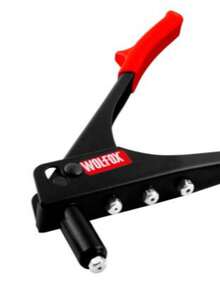 Remachadora WF6601 Wolfox Remachadora manual WF6601, pistola de remaches pop, herramienta manual para bricolaje, resistente, para reparación y montaje. Kit de rivet gun para taller y hogar. Industrial grade riveter tool, hand rivet gun, DIY equipment. Ojaladora de remaches. Fácil de usar, duradera y eficiente. Perfecta para trabajos de instalación, carrocería, metal y . 1x Remachadora WF6601, 4x Boquillas, 1x Llave para cambio de boquillas. Acero tratado y empuñaduras de PVC.Unión de piezas y otros materiales. - Negro - Ver 2