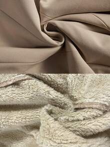 Sacou damă casual pentru navetiști, din material compozit, căptușit cu două rânduri de nasturi, lungime medie, mânecă lungă, iarnă