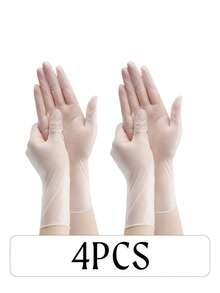 100pcs Disposable PVC Gloves, Waterproof & Durable, Suitable For Kitchen, Cleaning, Dishwashing, Painting, Crafts, Household Essential