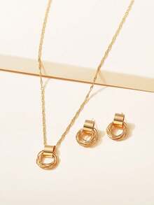 Bộ trang sức trang trí hình tròn 3 cái/bộ - Vàng - Xem 4