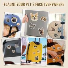 1-80 miếng dán vinyl in hình chó, mèo và các thú cưng khác, có thể tùy chỉnh tên thú cưng, chống thấm nước và chống rách, đa năng và có thể tái sử dụng. - Màu be - Xem 8