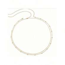 Women's Waist Chain Set Of 2 - Charming Body Accessories | Gold Adjustable Belly Chain, Beach Music Festival Party Outfit - Vàng - Xem 5
