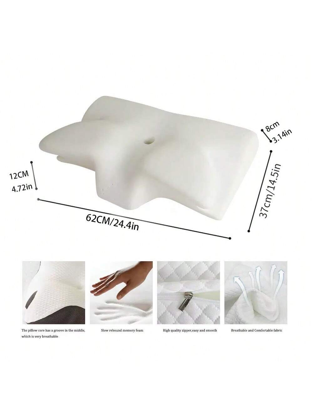 وسادة رغوة الذاكرة لدعم الرقبة، وسادة رقبة قابلة ل...