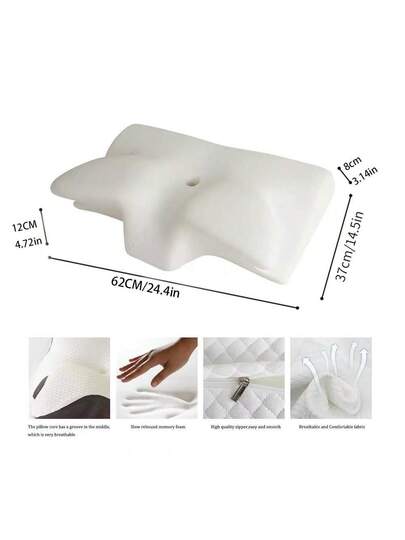 Memory Foam Pillows Cooling Kussen Neck Support, Adjustable Cervical Cozy Sleeping, Odorless Ergonomic Contour Pillows, Bed Side Back Stomach Sleeper view 2