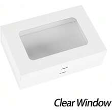 Inches Clear Gift Box With Window Magnetic Closure Gift Boxes With Lids - 白色 - 查看 4