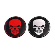 4pcs Skull Head Car Wheel Hub Center Caps, 3D Car Wheel Hub Emblem Sticker Covers 56mm