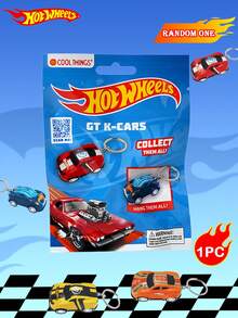 Mattel Hot Wheels 官方授权回力车钥匙扣盲袋随机 1 件迷你 GT K 汽车装饰汽车钥匙扣男士拉动式自走式汽车包夹趣味收藏惊喜礼物送给朋友生日圣诞派对礼物