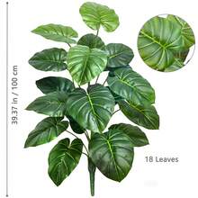 Lá hoa loa kèn/lá táo nhân tạo chất lượng cao, lá Monstera, kích thước 60-130cm/51.1in, cây cảnh sống động như thật, thích hợp trang trí nhà cửa, văn phòng trong dịp lễ. - Màu xanh Ô liu - Xem 19