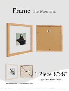 Schwarzer/Weißer/Holzfarbener minimalistischer Bilderrahmen für Wand-Galerie oder Tischplatte, 12x16/12x12/11x14/8x10/8x8/5x7/4x6 Zoll, 30x40/30x30/20x25/20x20/10x15 cm, weiße Passepartouts inklusive, Mehrfach-Collage Fotogalerie Rahmen, Diamant-Malerei Bilderrahmen, erhältlich in hellem Eichenfurnier/leicht matter Weiß/leicht matter Schwarz