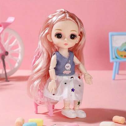 Mini Muñeca BJD 17 cm Articulada con Ropa y Zapatos Estilo Moda