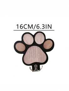 Gancho de madeira personalizável em formato de osso para coleira de cachorro (1 unidade), pode ser gravado, suporte personalizado para coleira e guia, material de madeira, gancho de metal com ângulo ajustável, tamanho ideal de 16 x 16 cm, design com estampa de patinha de cachorro, perfeito para amantes de cães e decoração de casa com animais de estimação. - Multicolorido - Ver 6