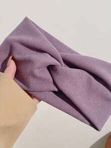 1PC Women's Thick Winter Headband - Soft Solid Color Hair Accessory, Elegant Bohemian Style Loose Headband, Suitable For Cold Weather Thanksgiving, And Holiday Gifts Multi Functional Headband, Winter Headband, Women's Winter Warm Headband, Soft Headband, Elastic Headband, Women's Elastic Headband (Due To Lighting Reasons, There May Be Some Color Difference In Photos Taken) Women Bandana Winter Head Wrap Warm Women Scarf Women Hair Accessories Elegant Hair Band