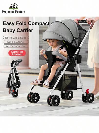 Stroller, Baby Stroller, For Toddlers And Infants, One-Hand Fold, Reclining Seat, Canopy With Sun Visor, Everyday & Travel Ready