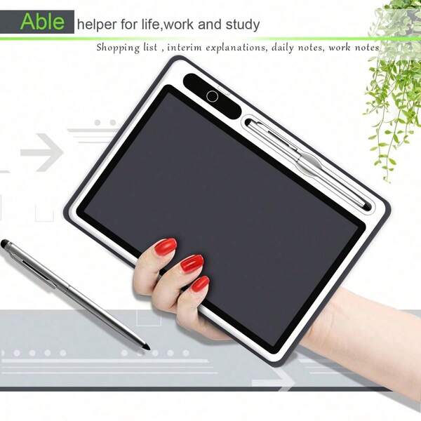 INNoreBoard Portable LCD Electronic Notebook With Protective Case - Reusable Handwriting Tablet, CR2025 Battery-Powered, Black & Rose Red, Home Office School Note Board, Christmas Gift, Notetaking Device, Modern Tablet, Batteryoperated Device, Digital Notepad, Durable Writing Surface, Gift For Professionals