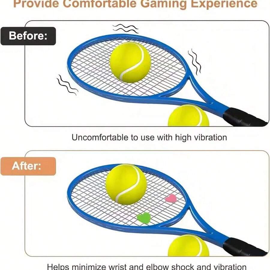 Tennis Schläger Stoßdämpfer, hochelastischer Silikon Dämpfer, Anti-Design absorbiert Vibrationen effektiv, verbessert Treffgefühl und Komfort