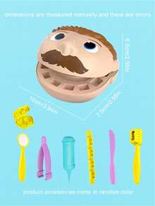 1 Set Kids Colored Clay Dental Doctor Toy, Realistic Dentist Playdough Mold (Random Color), Dental Health Early Education Props, Doctor Role Play Toy, Simulated Hospital Children's Game, Creative DIY Clay Set, Girls Pretend Play, School Education Supplies, Birthday/Holiday Gift