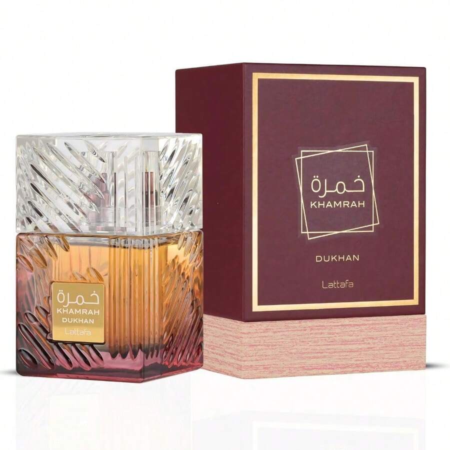 Lattafa Khamrah Dukhan Eau De Parfum For Unisex – 3.4 Oz / 100 Ml | Amber Spicy Gourmand, Smoky Sweet Oriental, Long Lasting Perfume - Amber Cay Gourmand - Xem 1