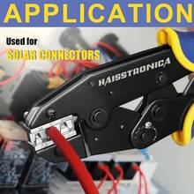 Crimping Heat Shrink Connectors - AWG 22 - 10 Ratchet Wire Terminal Crimper - Ratcheting Crimper Tools - Available Insulated Nylon Connectors And Electrical Wire Connectors - 8327 - 太陽能連接器壓接模具 F - 查看 4