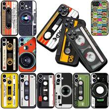 Custodia compatibile con Apple 13, 12, Mini, XS, 14, Pro Max, Plus, SE 2022, SE3, SE2, XR, 14+ con design vintage di fotocamera, cassetta vintage, custodia compatibile con 17, 17 Pro, 17 Pro Max