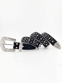 The Y2k Style Western-Style Rhinestone Belt, With A Cross Accessory, Is A Personalized Outfit. The Belt Cinch Is Very Suitable For Daily Wear And Is The Best Gift For Friends, Family And Loved Ones