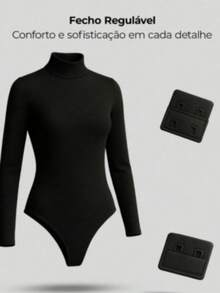Women's Suplex Body Kit Long Sleeve High Neck Cacharrel Second Skin Premium Fashion Bory Bore - Bộ đồ liền thân / Trắng - Xem 8