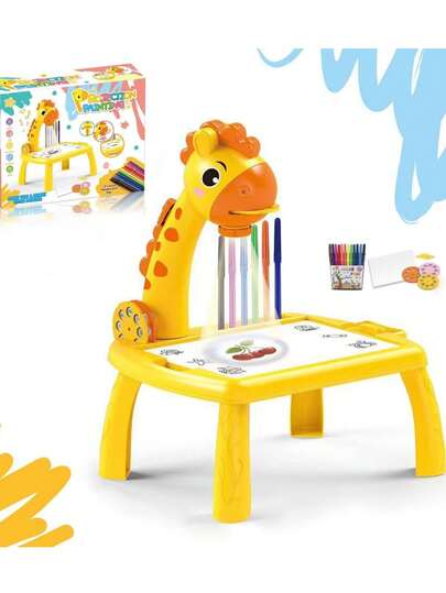 DeTODO Mini Mesa de Dibujo Con Proyector + Muisca Para el Aprendizaje de los Niños. Es Un Producto Pequeño, Favor de Ver Bien la Imagen de Medidas.