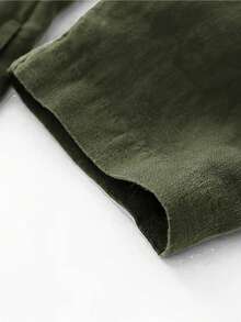 女式 V 领前开式休闲宽松大码连衣裙，优雅秋/春