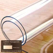 透明桌面保护套，1.0mm 厚塑料桌布，PVC 透明桌面保护套，餐桌保护套，厨房、梳妆台、写字台用乙烯基桌布桌垫 - 透明-1.0mm - 查看 25