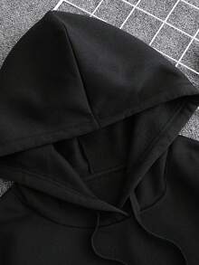 هودي كبير الحجم مخصص للرجال، طباعة صور شخصية، قم بتحميل صورتك/شعارك/ملصق/صورة عائلية/صورة فريق الشركة، مناسب لعيد الميلاد، عيد الحب، عيد الأب، الحفلات، الذكرى السنوية، هودي كاجوال كبير الحجم مبطن للرجال، سترة سوداء، زي الفريق/ملابس خارجية/زي الفصل/تخصيص الرياضة، هدية عيد الحب، هدية للرجل، هدية الذكرى السنوية - الأسود - مشاهدة 5