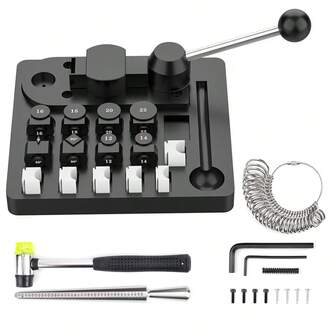 多功能手动珠宝戒指和耳环弯曲工具，适用于弯曲银、金、铜、铁、不锈钢线