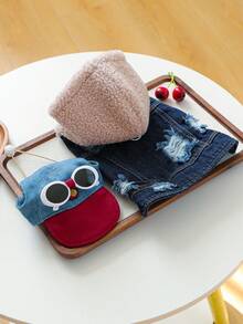 PETCIRCLE 2pcs Pet Clothes, Dog Cat Outfit, Small Dog Puppy Apparel, Cute & Stylish Outfit Set: Fleece Hoodie + White Fashion Glasses Hat - Multicolor - View 13