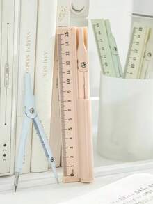 1pcMultifunctional Compass Pen Ruler Set Blue Geometry Tool For Drawing Measuring And School Supplies Design For Students And Professionals,Back To School Season, Gifts