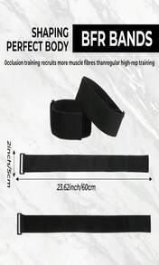 2 Pcs Occlusion Bands Glutes Hip Building Blood Flow Restriction Bands BFR Bundle Booty Bands Best Fabric Resistance Bands For Women Exercising Your Butt Squat Thigh Fitness - ColorA - 查看 2