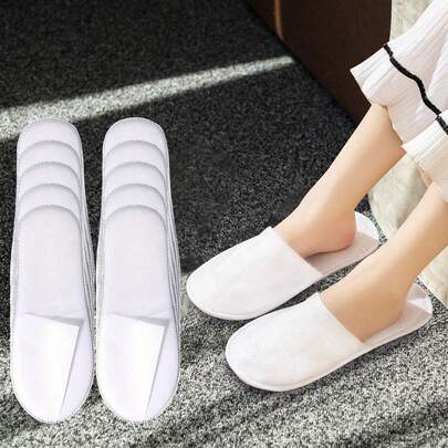 20 Pairs/10 Pairs/5 Pairs/1 Pair Of Disposable Thin Slippers For Hotels And Homestays, Breathable Non-Woven Fabric Material, High-Density Bead Pattern Sole, Anti Slip Design, 4mm Sole Thickness, Suitable For Hotels, Homestays And Family Hotels