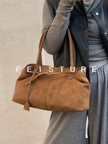 1 Túi xách nữ có dây đeo trang trí dung tích lớn, Túi tote thời trang có khóa từ, Thích hợp cho bé gái, quý cô, sinh viên đại học, chuyên gia trẻ, Tuyệt vời cho công việc, kinh doanh, đi làm, đi học - màu nâu - Xem 8