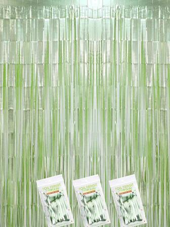 1/3/5pcs 100*200cm Red Foil Fringe Curtain, Party Photography Backdrop, Birthday Graduation New Year Party Decor, Bridal Shower Party Background, Wedding Decoration