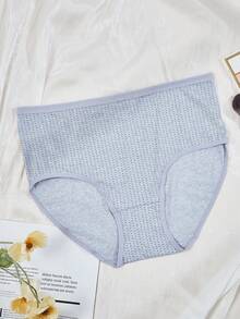 5pcs/Pack Women Plus Size High Waist Polka Dot Comfortable Underwear - Multicolor - View 5