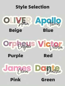 1/3/10pcs Personalized Name Label Stickers, Colorful Cartoon Font Waterproof Text Stickers For Water Bottles And Personal Items - Multicolor - View 4