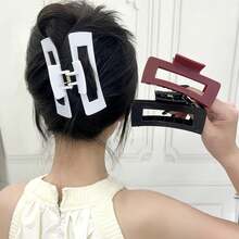 Cloud - Like Soft Silicone Hair Claw Clips, Ultra - Flexible & Unbreakable. Non - Slip, Drop - Resistant Matte Barrettes. Strong - Hold Jaw Clips Suitable For Women With Thin, Thick Or Curly Hair - 白色 - 查看 6