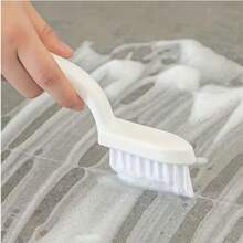 1 Stück weiße Fugenreinigungsbürste, geeignet für Haushaltsreinigung von Fugen, Badezimmerfliesen-Ecken, harte Borsten Bürste für Toilette, Bodenfugen, Badezimmer-Fugenpflege