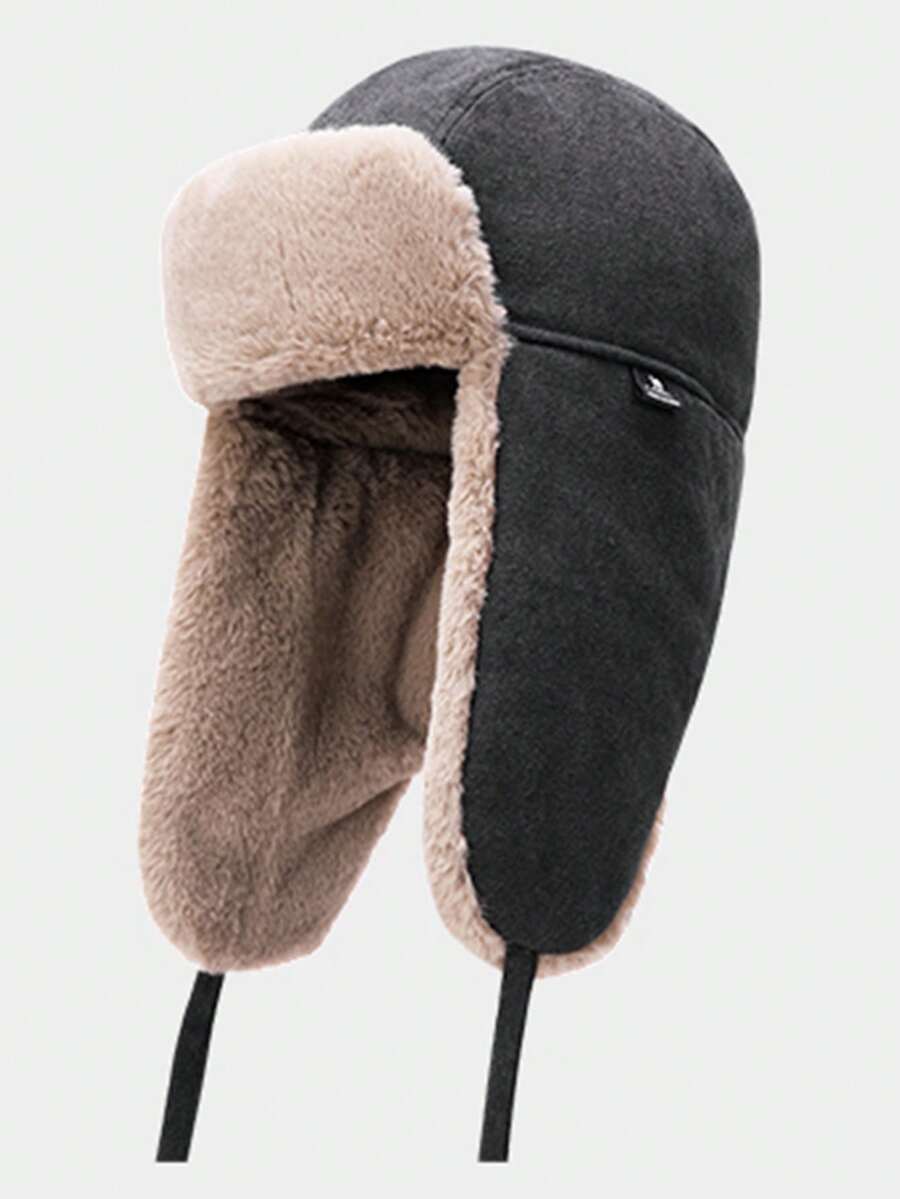 CAMEL CROWN Hat Lei Feng Hat Men And Women Autumn And Winter New Style Plus Velvet Warm Windproof Cold Riding Ear Protection Cotton Hat