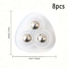 4/8pcs Mini Self-Adhesive Swivel Casters, 360° Rotation, ABS Rotating Rollers For Home And Kitchen Use
