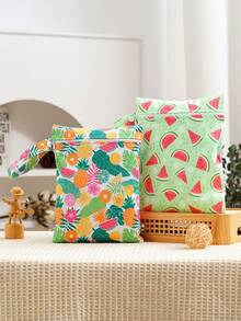 2PCS Waterproof Handheld Storage Bag, Swimming Bag For Separating Wet And Dry, Sandproof And Dustproof Beach Storage Pouch, Thanksgiving Day Gift Baby Shower Family Decorations Gifts - Multicolor - View 10