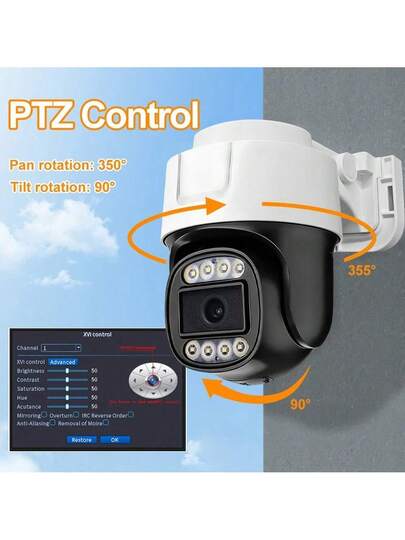 NEW CCTV 8MP AHD PTZ Camera Full Night Vision UTC Coaxial BNC Audio Coax Control TVI CVI 4in1 Analog Security Cameras view 2