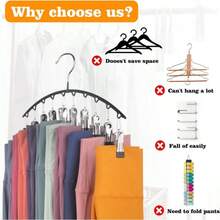 Closet Pantyhose Storage Rack, Curved Multi-Functional Drying Rack, Metal Yoga Pants Hanger, Non-Slip Underwear Hanger, Hanging Storage Rack, Suitable For Bedroom, Living Room, Walk-In Closet, Organizes Pants, Skirts, Socks, Scarves, Maximizes Space Utilization - Multicolor - View 5