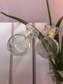 1 pieza Botella ovalada de 25ml para descarga de perfume, elegante botella rociadora cosmética, botella de muestra, botella rociadora recargable portátil apta para perfume, desinfectante, tónico